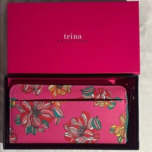 Trina Turk Vibrant Pink Floral Wallet